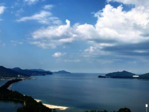 宮津湾と天橋立と雲